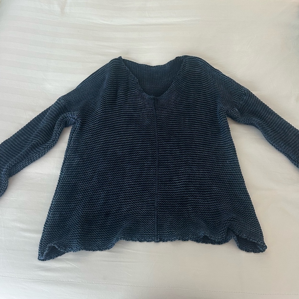 Navy Blue Knit Women's Sweater